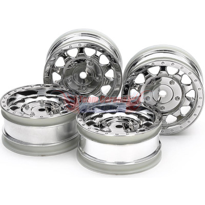Tamiya 51715 BBX CHROME PLATED WHEELS (26mm WIDTH, OFFSET +2mm) 4PCS.